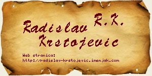 Radislav Krstojević vizit kartica